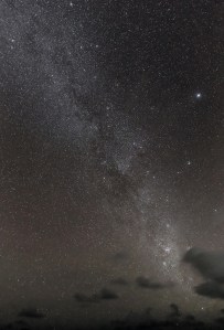 Vía Láctea en los cielos de  la Polinesia, desde Wallis